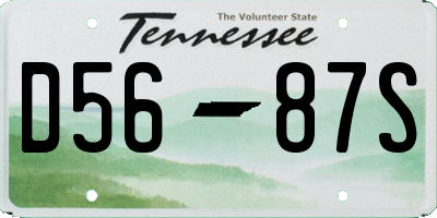 TN license plate D5687S