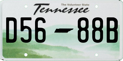 TN license plate D5688B