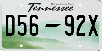 TN license plate D5692X