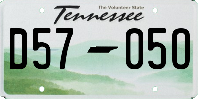 TN license plate D5705O