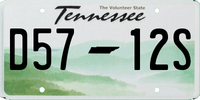 TN license plate D5712S