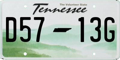 TN license plate D5713G