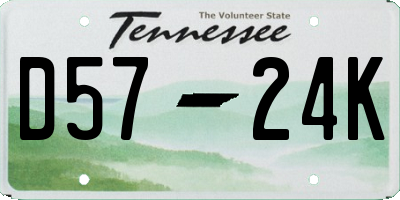TN license plate D5724K