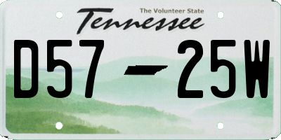 TN license plate D5725W