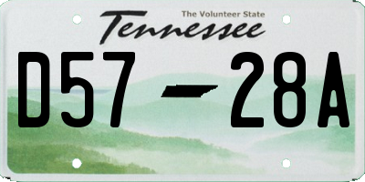 TN license plate D5728A