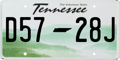 TN license plate D5728J