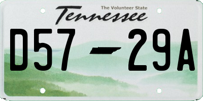 TN license plate D5729A