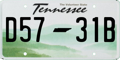 TN license plate D5731B