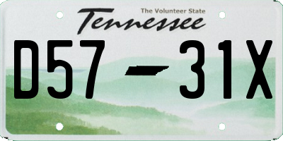 TN license plate D5731X