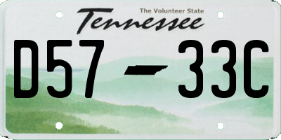 TN license plate D5733C