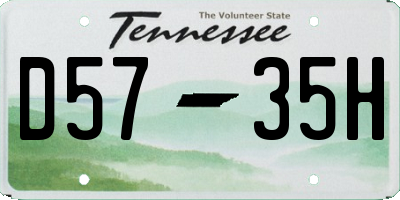 TN license plate D5735H
