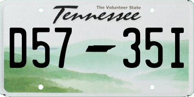 TN license plate D5735I