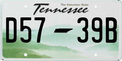 TN license plate D5739B
