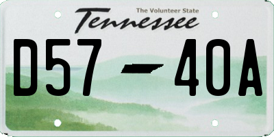 TN license plate D5740A