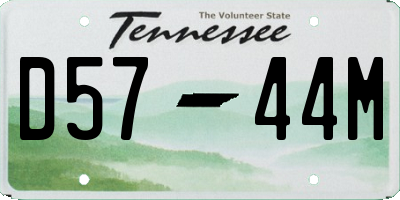 TN license plate D5744M