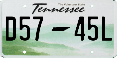 TN license plate D5745L