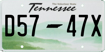 TN license plate D5747X