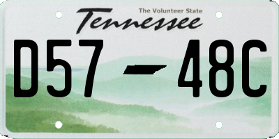 TN license plate D5748C