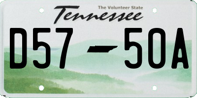 TN license plate D5750A