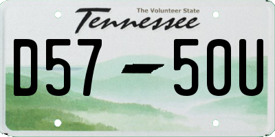 TN license plate D5750U