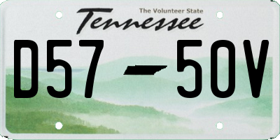 TN license plate D5750V