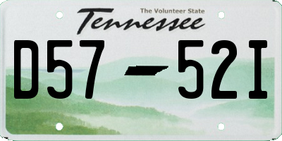 TN license plate D5752I