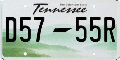 TN license plate D5755R