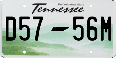 TN license plate D5756M