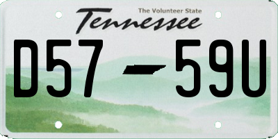 TN license plate D5759U