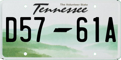 TN license plate D5761A