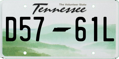 TN license plate D5761L
