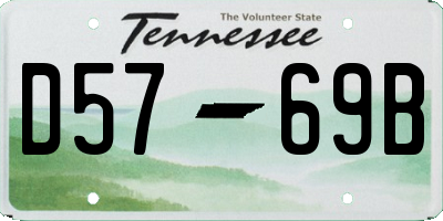 TN license plate D5769B