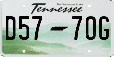 TN license plate D5770G