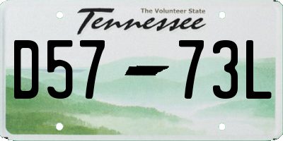 TN license plate D5773L