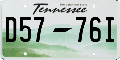 TN license plate D5776I