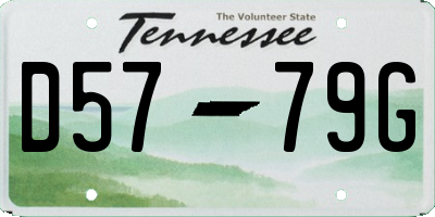 TN license plate D5779G