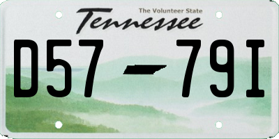 TN license plate D5779I