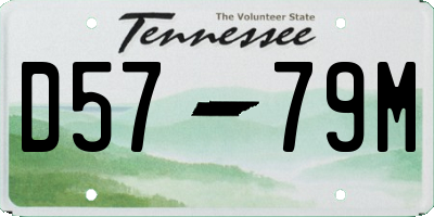 TN license plate D5779M