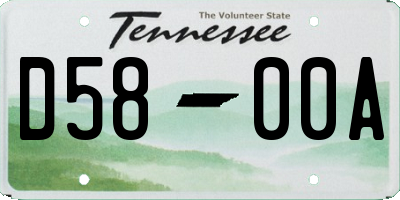 TN license plate D5800A