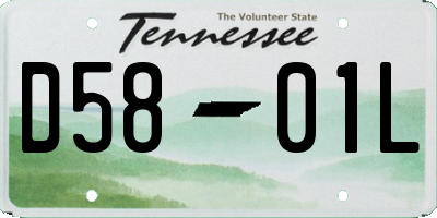 TN license plate D5801L