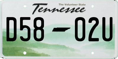 TN license plate D5802U