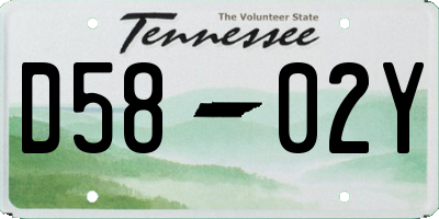 TN license plate D5802Y