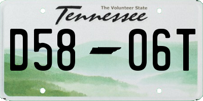 TN license plate D5806T