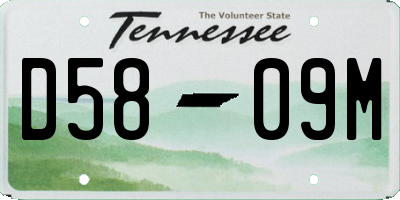 TN license plate D5809M