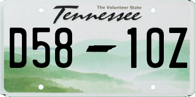 TN license plate D5810Z