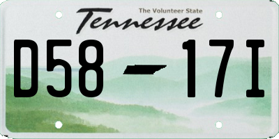 TN license plate D5817I