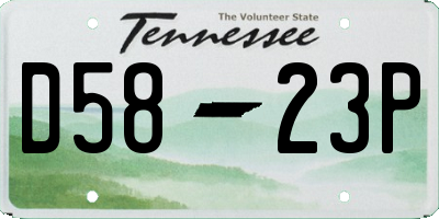 TN license plate D5823P