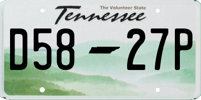 TN license plate D5827P