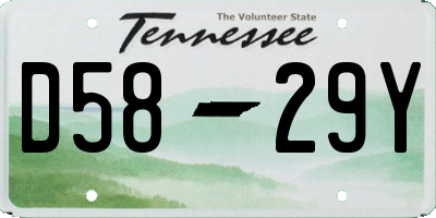 TN license plate D5829Y