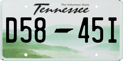 TN license plate D5845I